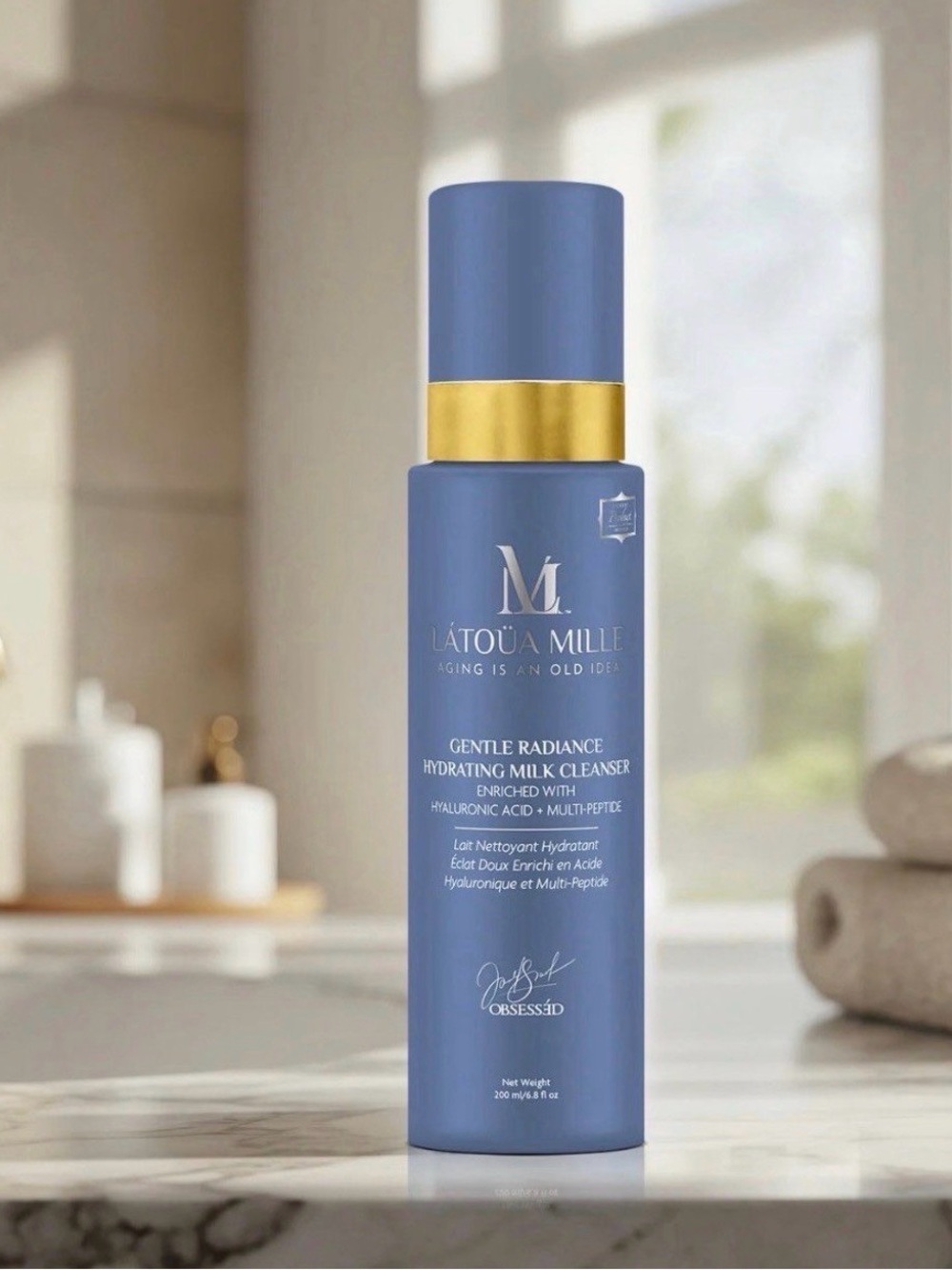 Latoua Mille Radiance Hydrating Milk Cleanser W/Hyaluronic Acid + Multi-Peptide